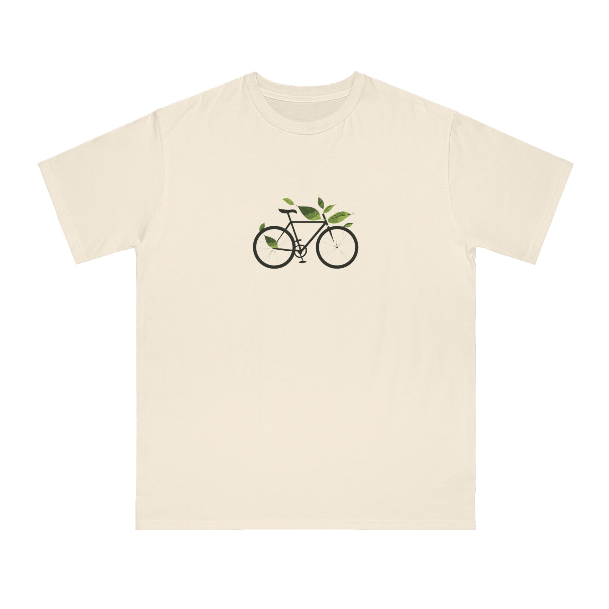 Leafy Ride: The Eco-Friendly Cyclist's T-shirt  - Unisex - BicycleWonders