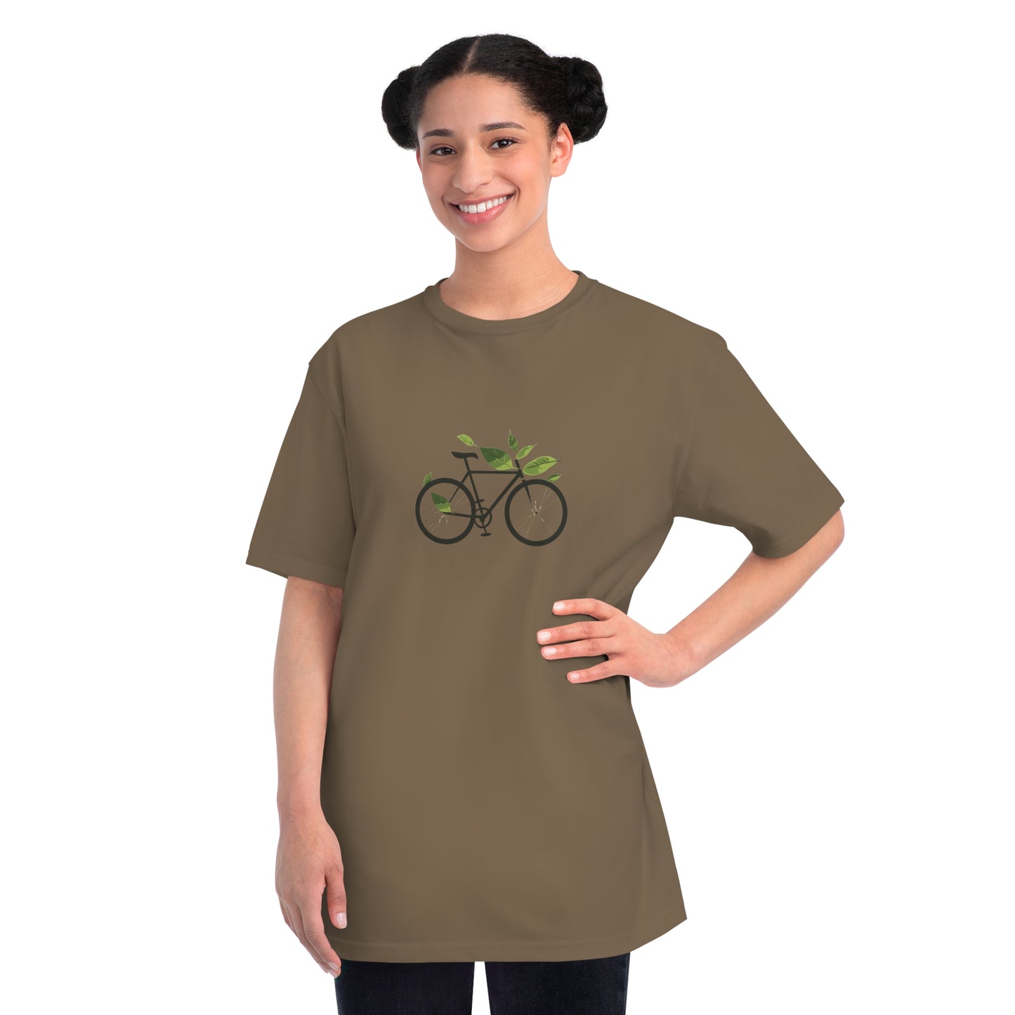 Leafy Ride: The Eco-Friendly Cyclist's T-shirt  - Unisex - BicycleWonders