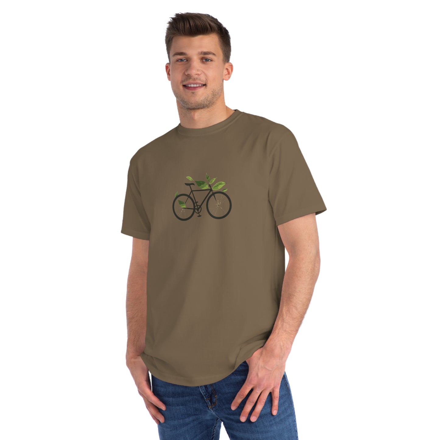 Leafy Ride: The Eco-Friendly Cyclist's T-shirt  - Unisex - BicycleWonders