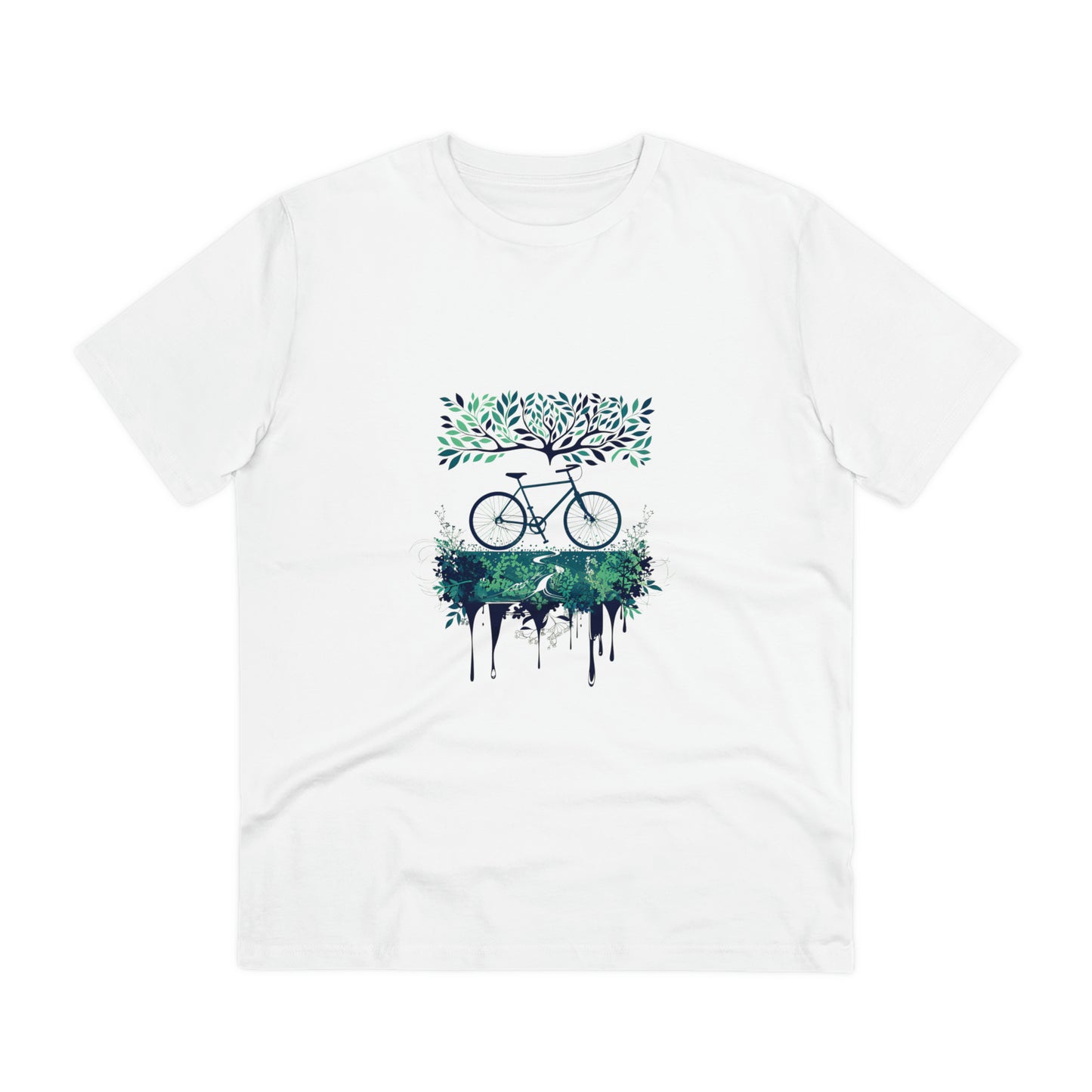 Verdant Ride: The Eco-Cyclist Tree of Life T-shirt - Unisex - BicycleWonders