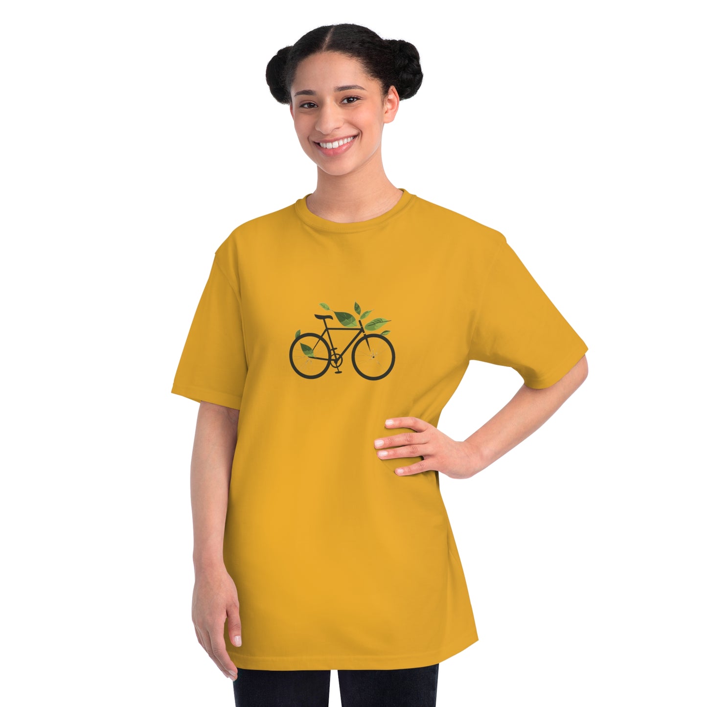 Leafy Ride: The Eco-Friendly Cyclist's T-shirt  - Unisex - BicycleWonders