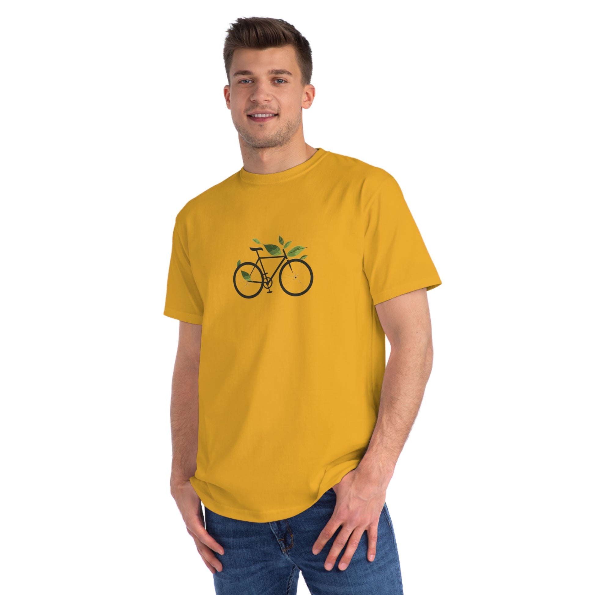 Leafy Ride: The Eco-Friendly Cyclist's T-shirt  - Unisex - BicycleWonders