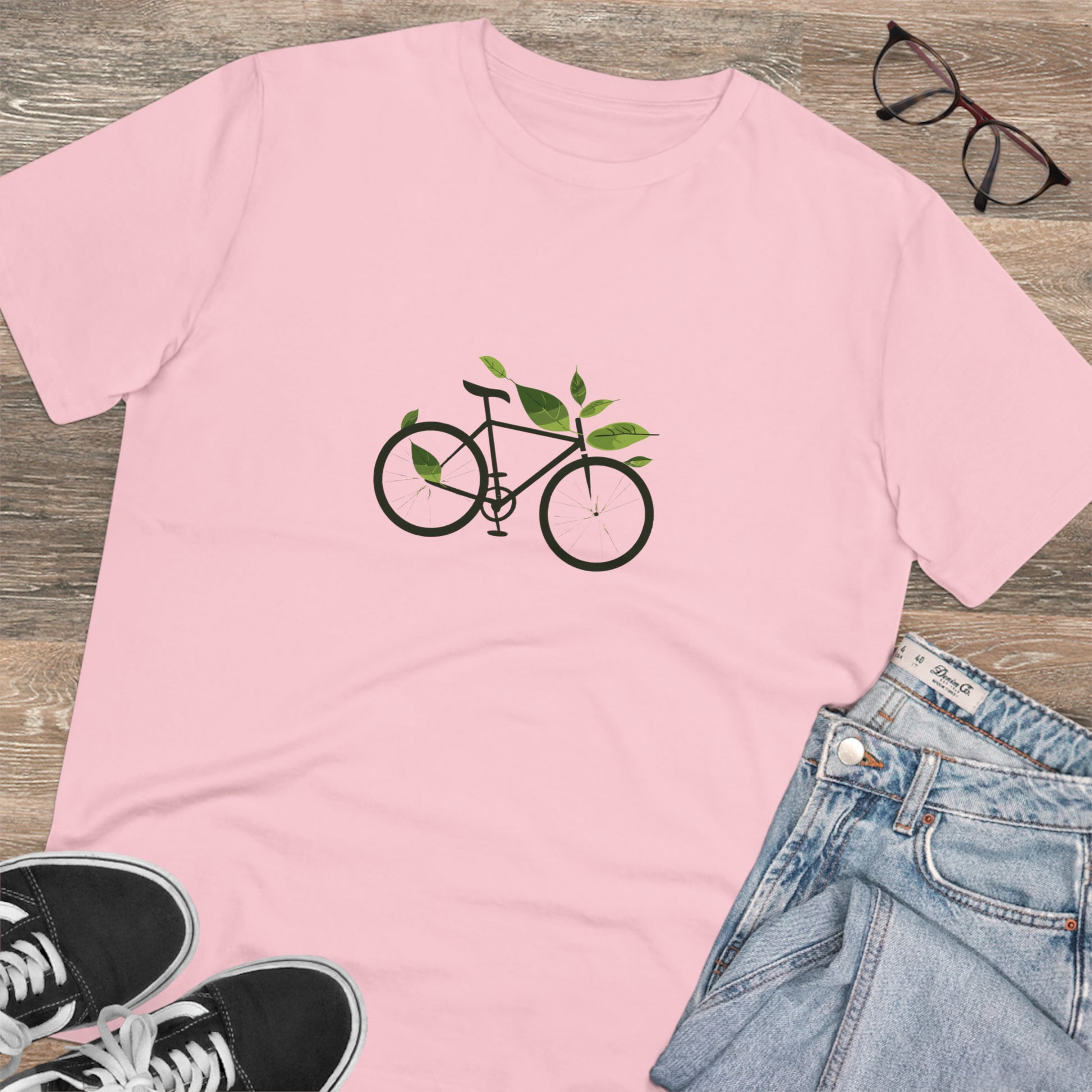 Leafy Ride: The Eco-Friendly Cyclist's T-shirt - Unisex - BicycleWonders