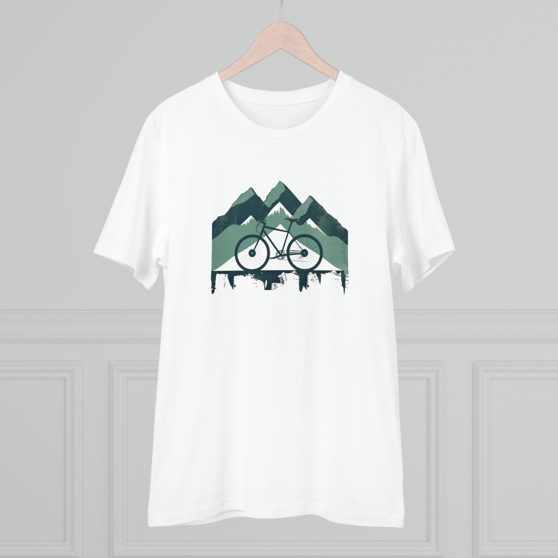 Peak Pedaler: The Adventurous Cyclist's Mountain  T-shirt - Unisex - BicycleWonders