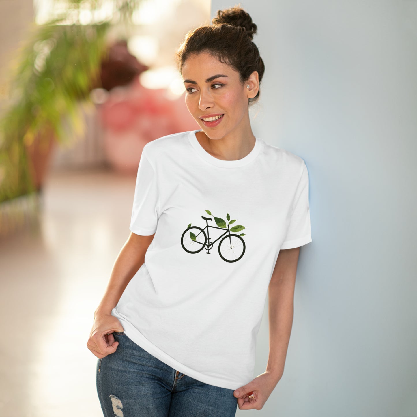 Leafy Ride: The Eco-Friendly Cyclist's T-shirt - Unisex - BicycleWonders