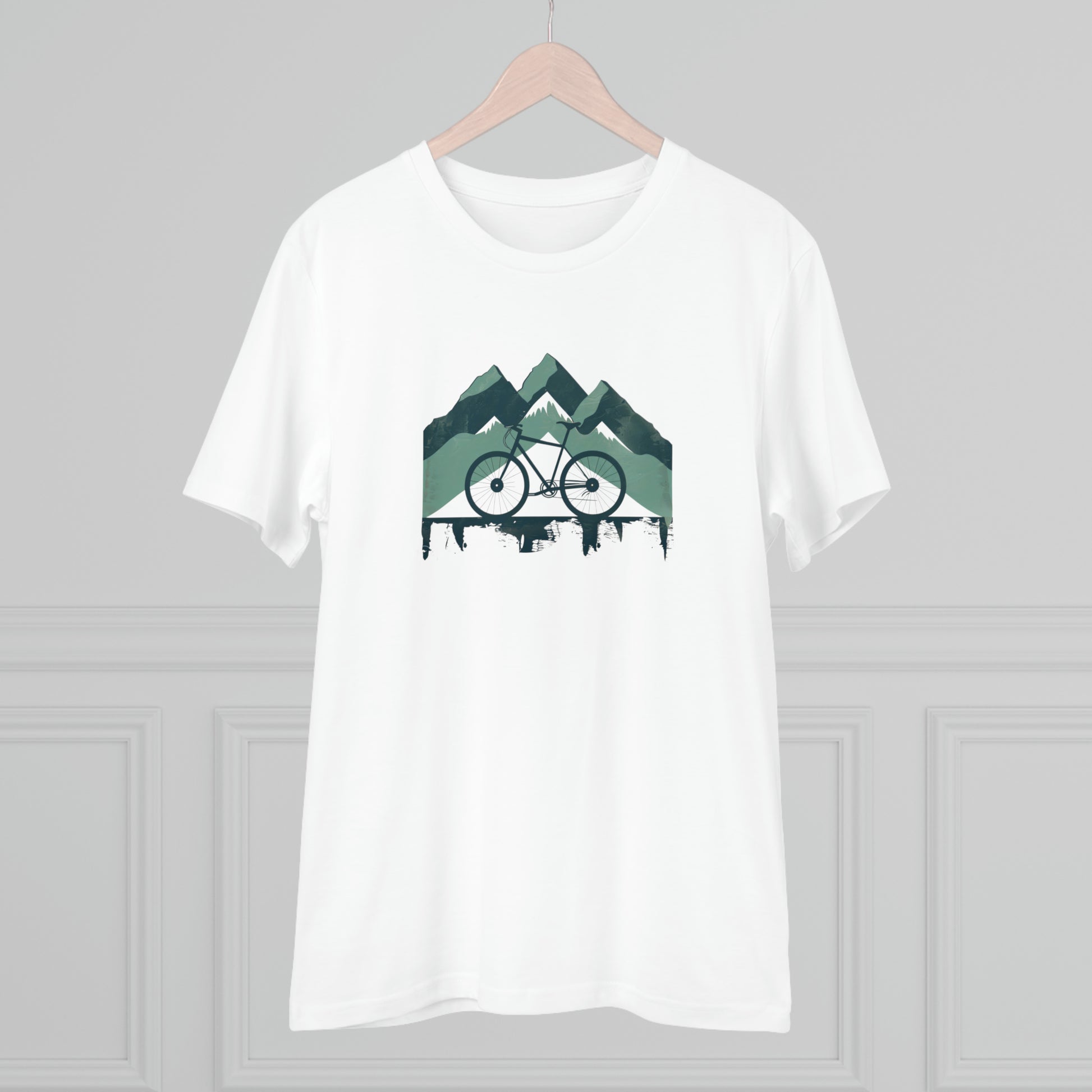 Peak Pedaler: The Adventurous Cyclist's Mountain  T-shirt - Unisex - BicycleWonders