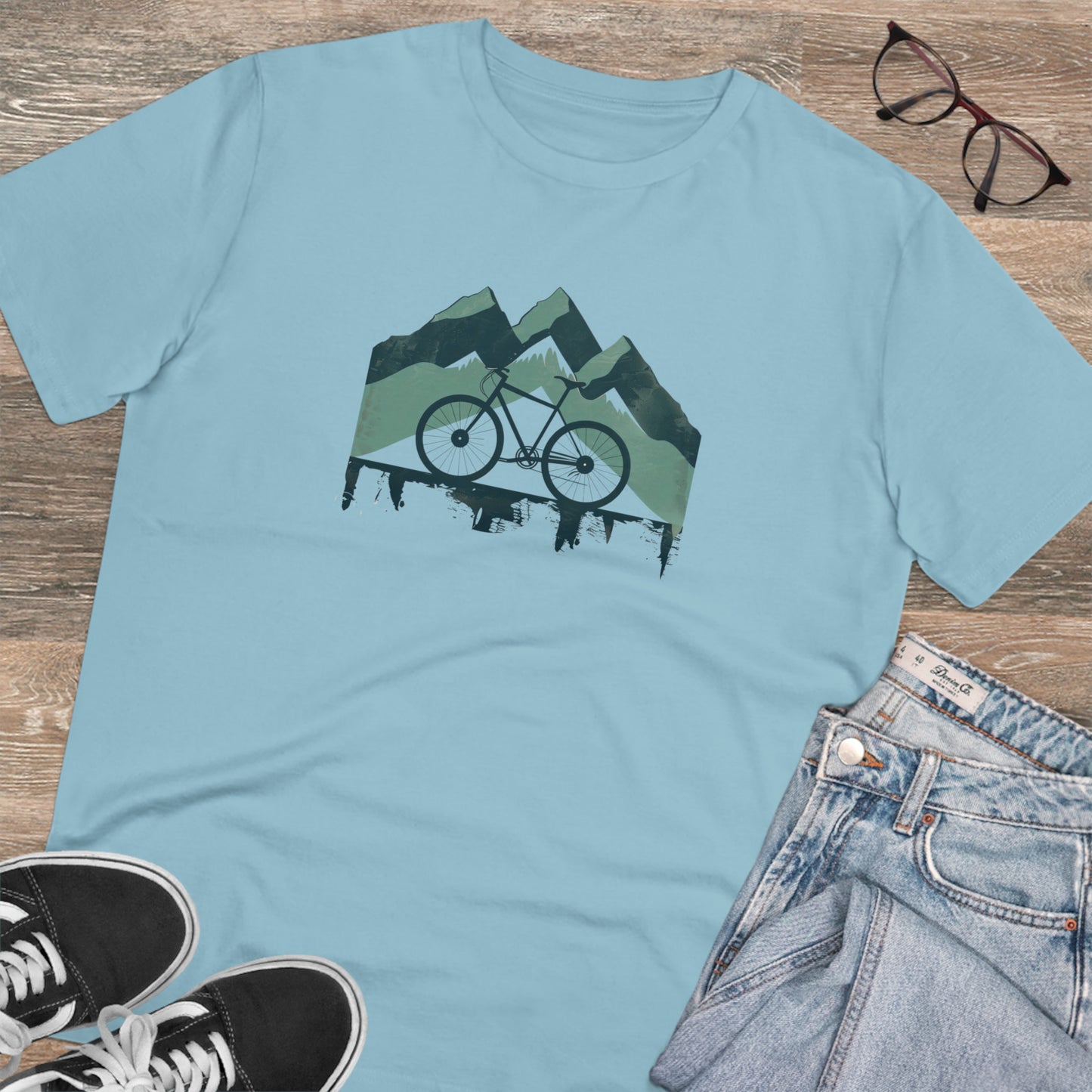 Peak Pedaler: The Adventurous Cyclist's Mountain  T-shirt - Unisex - BicycleWonders