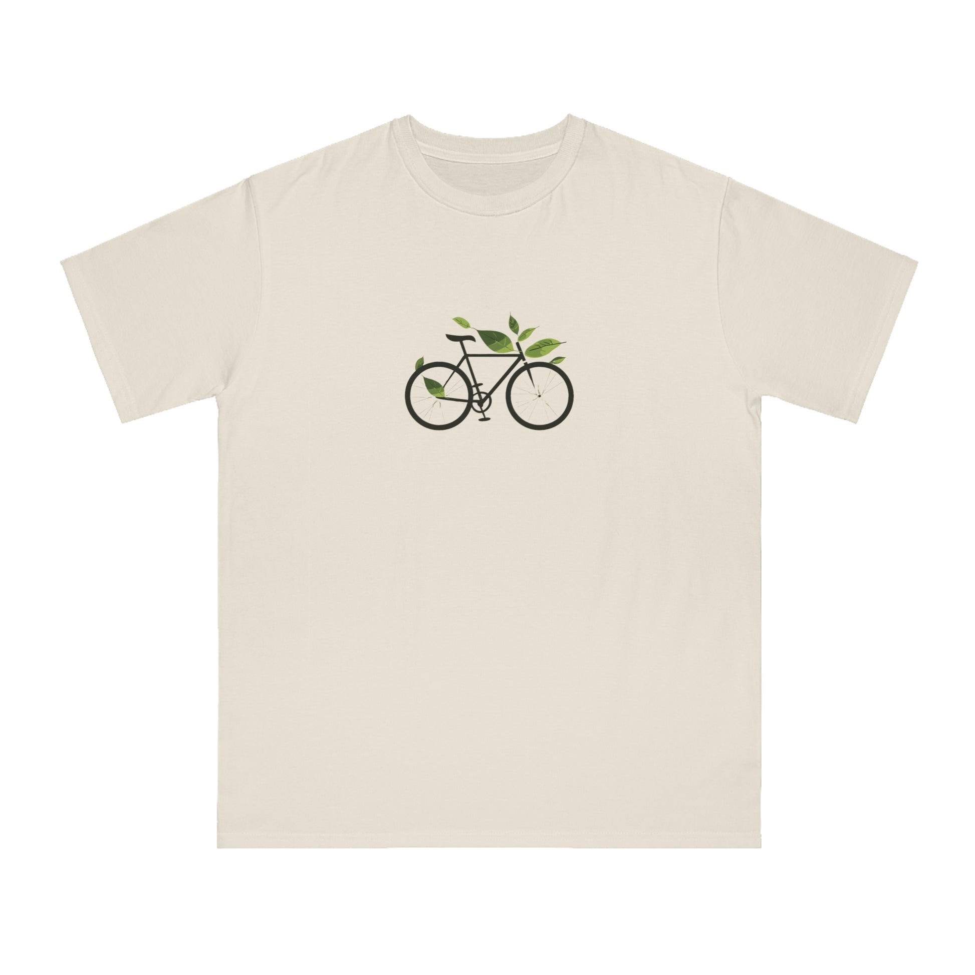 Leafy Ride: The Eco-Friendly Cyclist's T-shirt  - Unisex - BicycleWonders