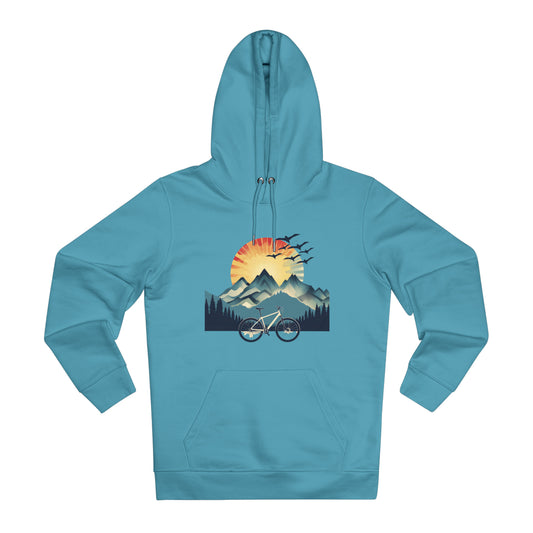 Dawn Rider: Majestic Mountain Cycling Hoodie - BicycleWonders