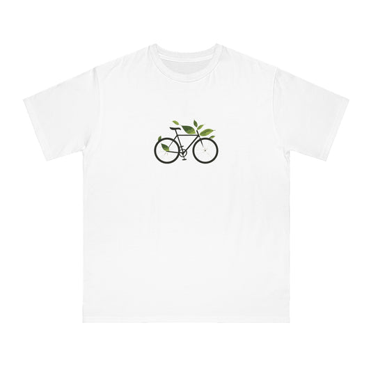 Leafy Ride: The Eco-Friendly Cyclist's T-shirt  - Unisex - BicycleWonders