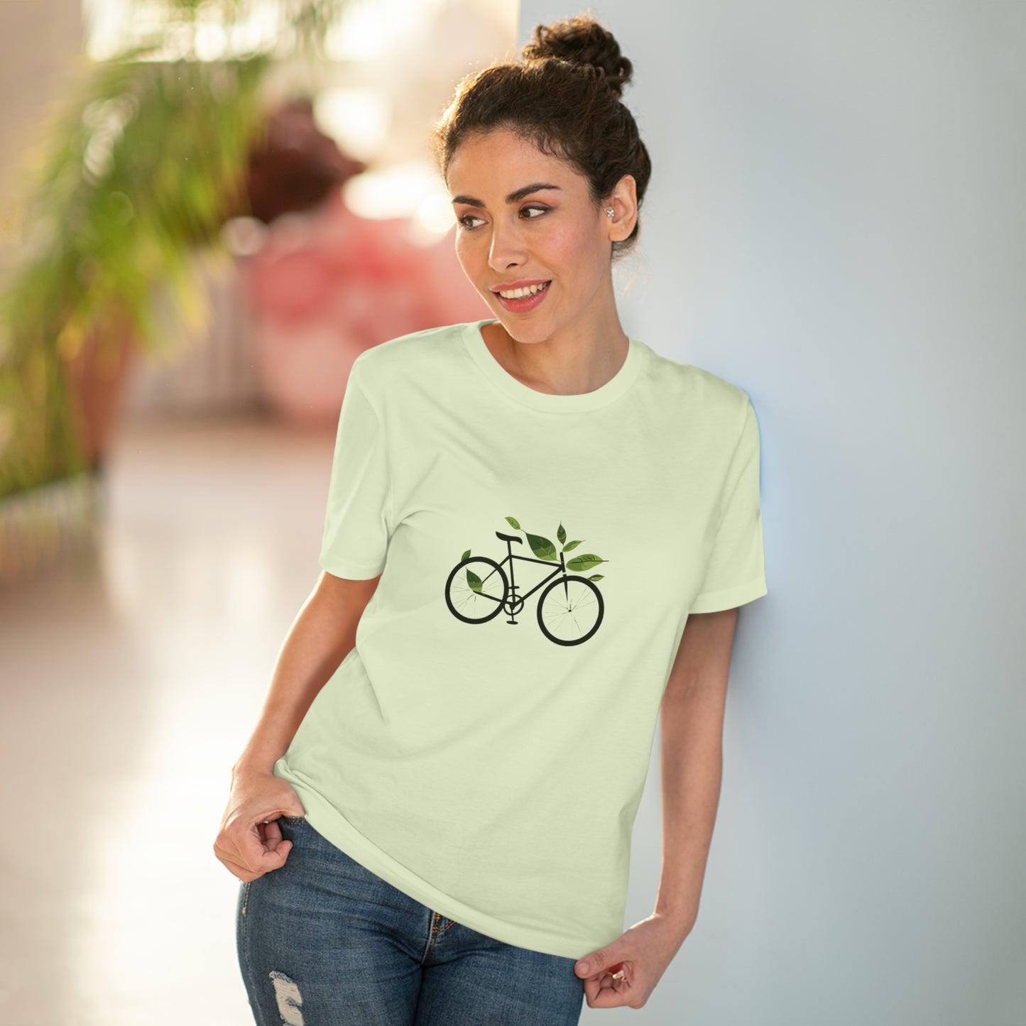 Leafy Ride: The Eco-Friendly Cyclist's T-shirt - Unisex - BicycleWonders