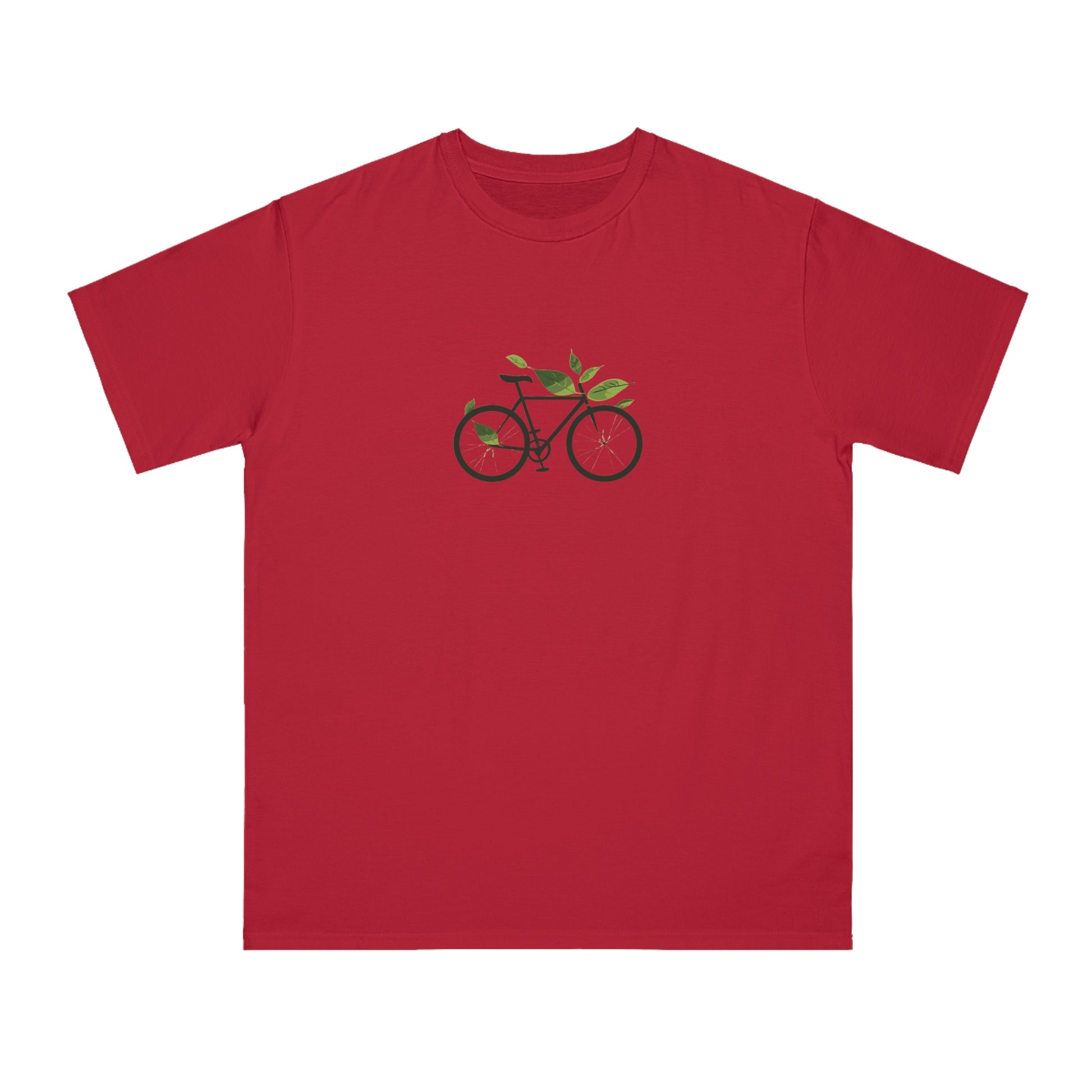 Leafy Ride: The Eco-Friendly Cyclist's T-shirt  - Unisex - BicycleWonders