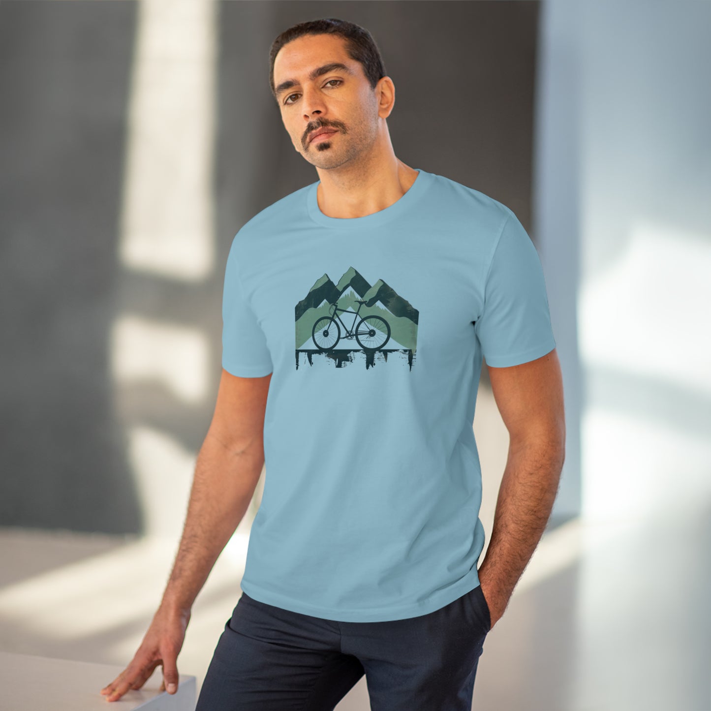 Peak Pedaler: The Adventurous Cyclist's Mountain  T-shirt - Unisex - BicycleWonders