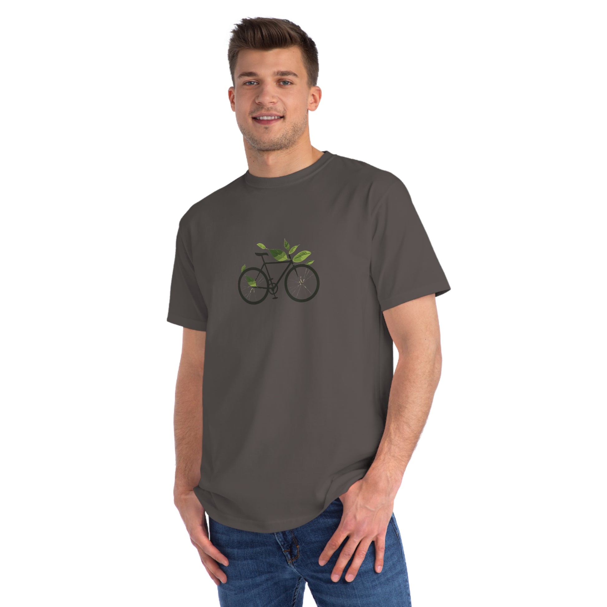 Leafy Ride: The Eco-Friendly Cyclist's T-shirt  - Unisex - BicycleWonders