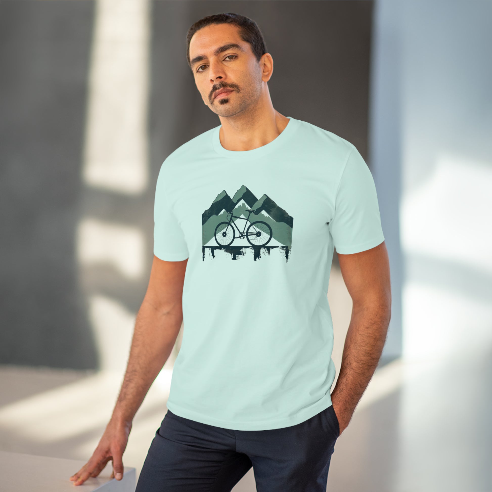 Peak Pedaler: The Adventurous Cyclist's Mountain  T-shirt - Unisex - BicycleWonders