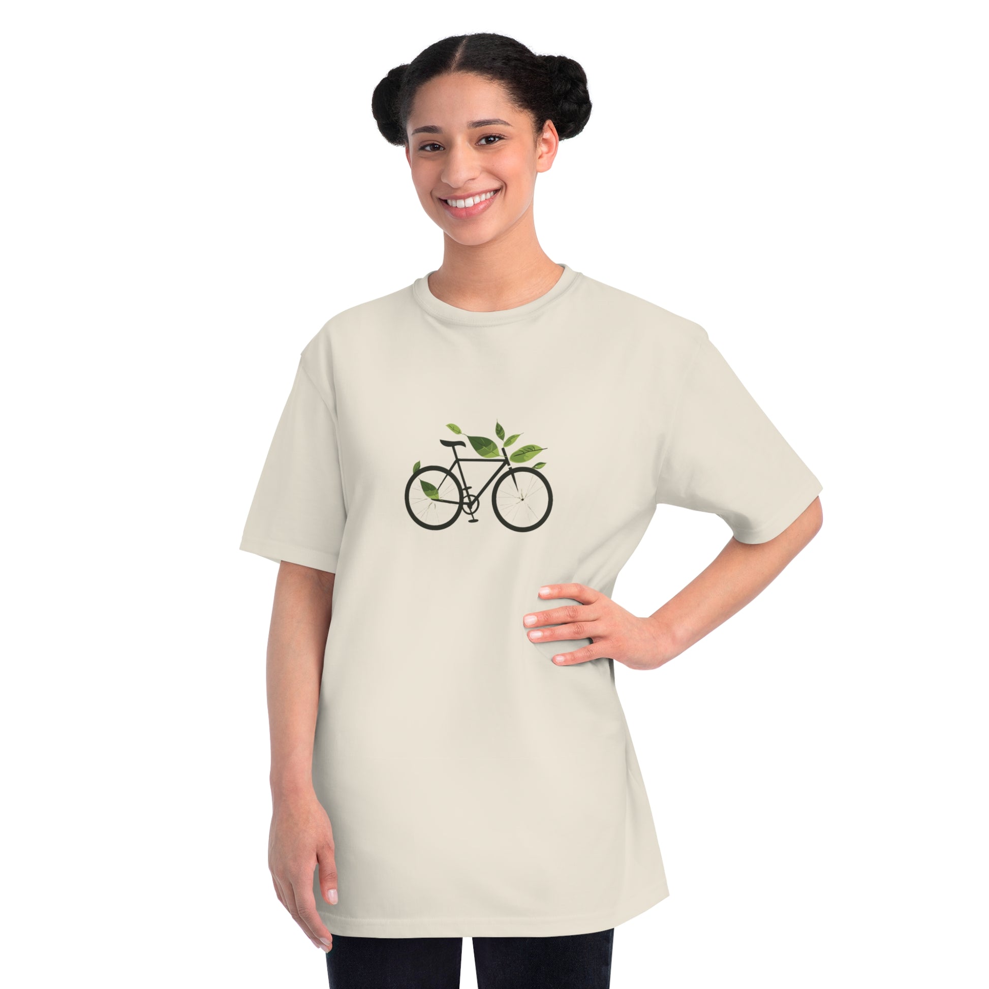 Leafy Ride: The Eco-Friendly Cyclist's T-shirt  - Unisex - BicycleWonders