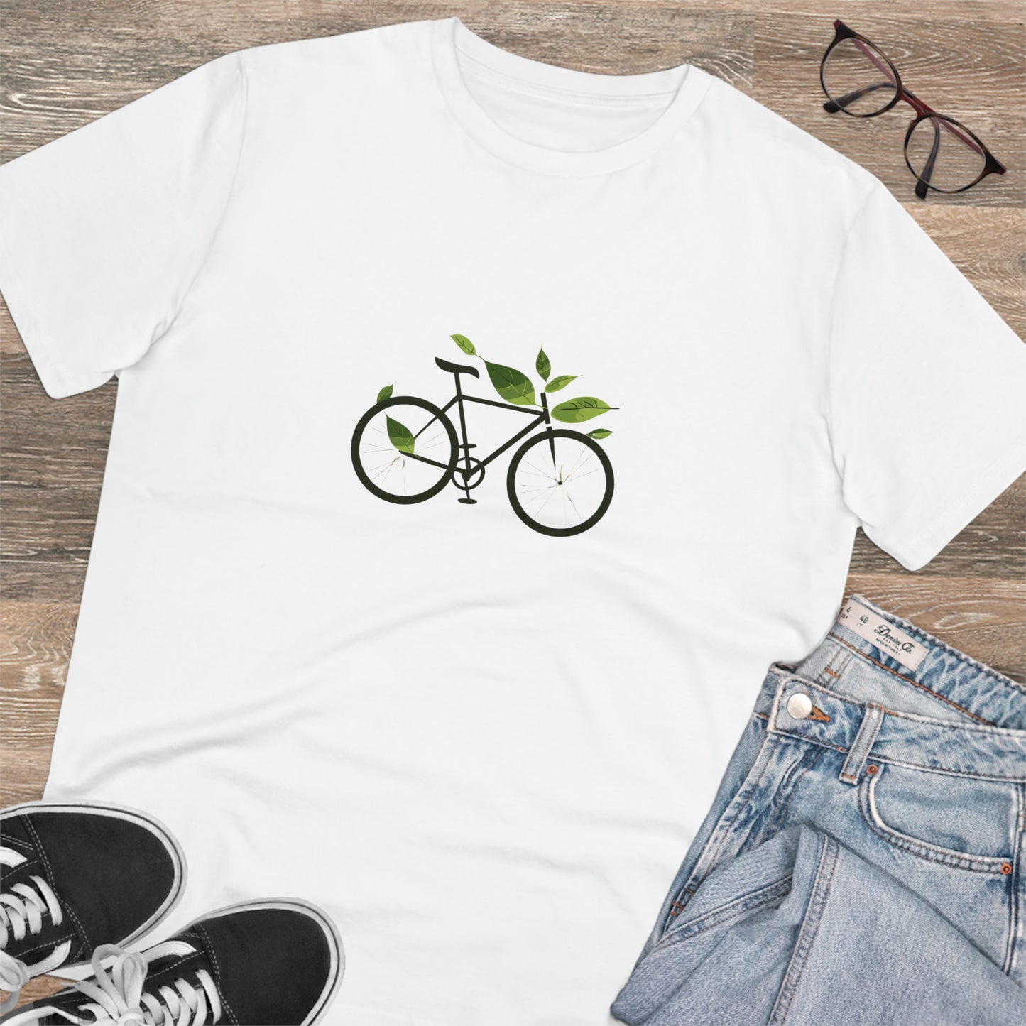 Leafy Ride: The Eco-Friendly Cyclist's T-shirt - Unisex - BicycleWonders