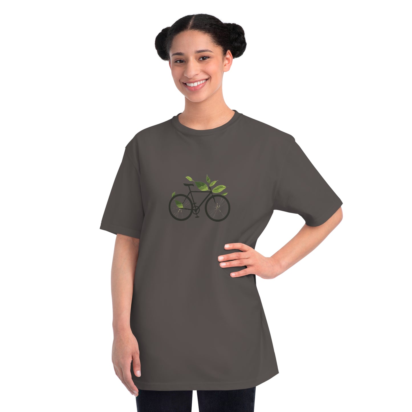 Leafy Ride: The Eco-Friendly Cyclist's T-shirt  - Unisex - BicycleWonders