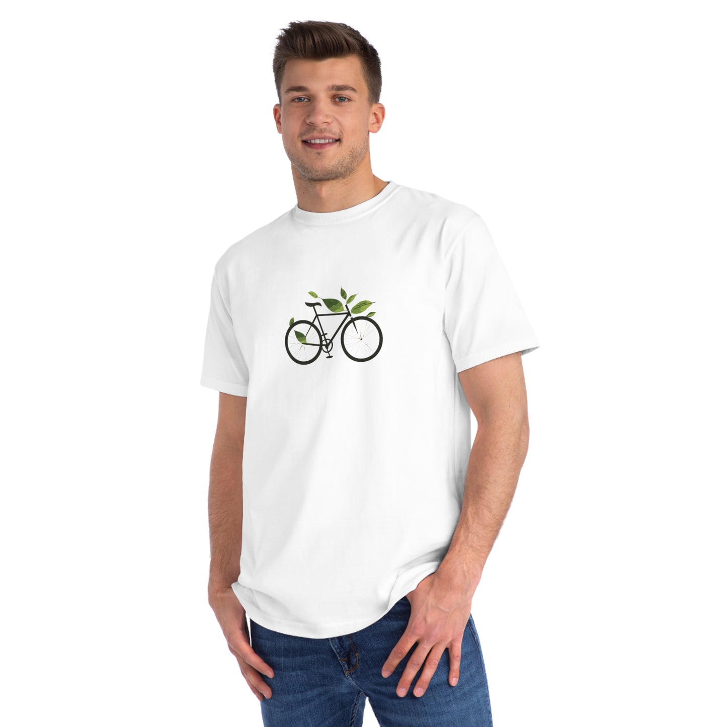 Leafy Ride: The Eco-Friendly Cyclist's T-shirt  - Unisex - BicycleWonders