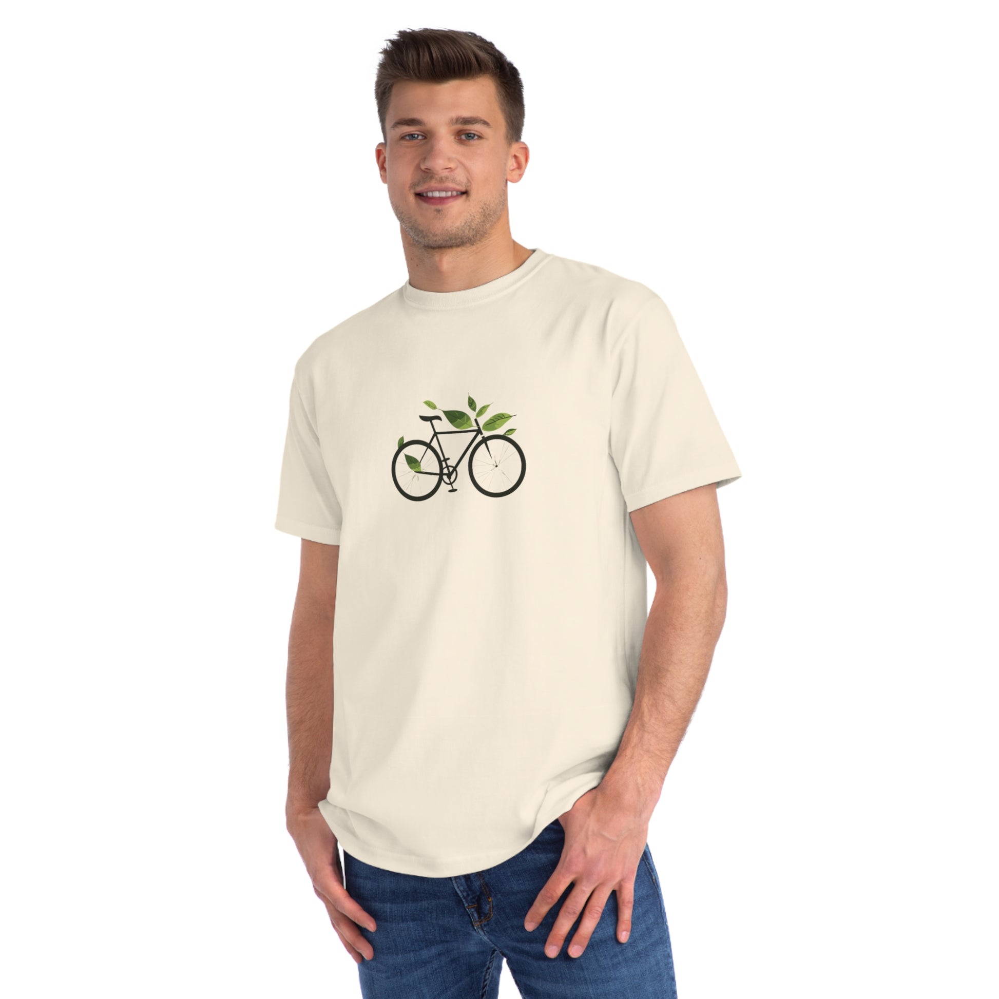 Leafy Ride: The Eco-Friendly Cyclist's T-shirt  - Unisex - BicycleWonders