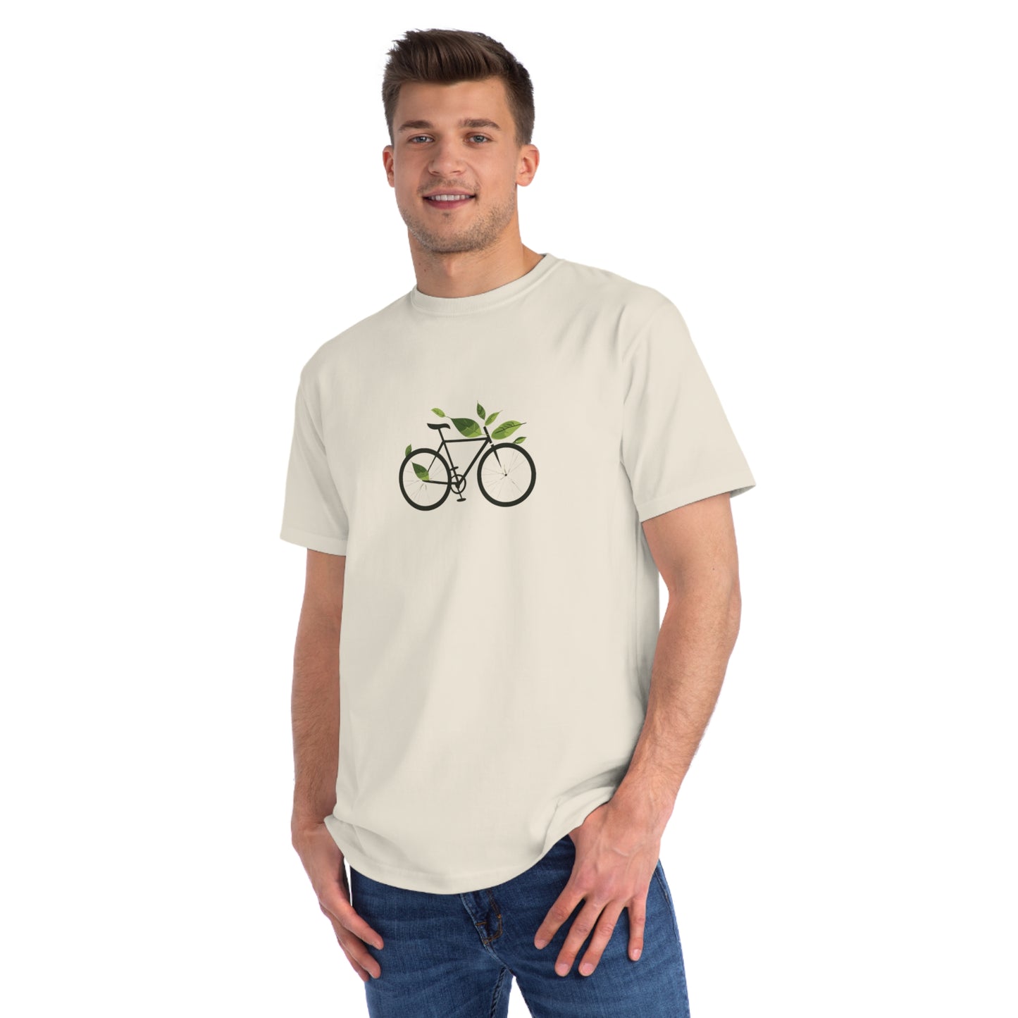 Leafy Ride: The Eco-Friendly Cyclist's T-shirt  - Unisex - BicycleWonders